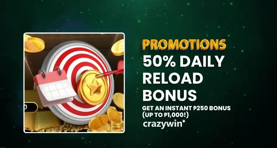 CrazyWin 100% Welcome Match up to ₱5,888 PHP with 14x Slot Turnover